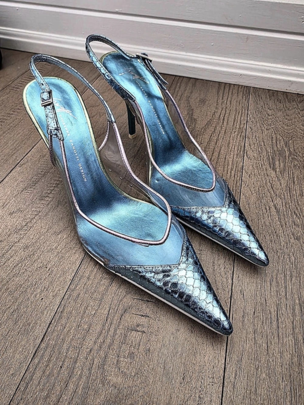 Giuseppe Zanotti Pointed Toe Slingback Heels